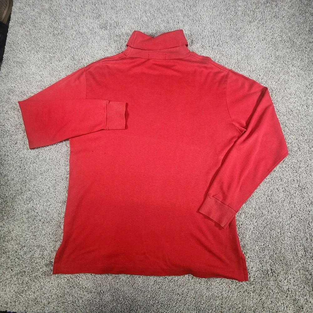 Vtg Polo Ralph Lauren Sweater Mens Large Red Turtleneck Preppy Shirt Luxury READ